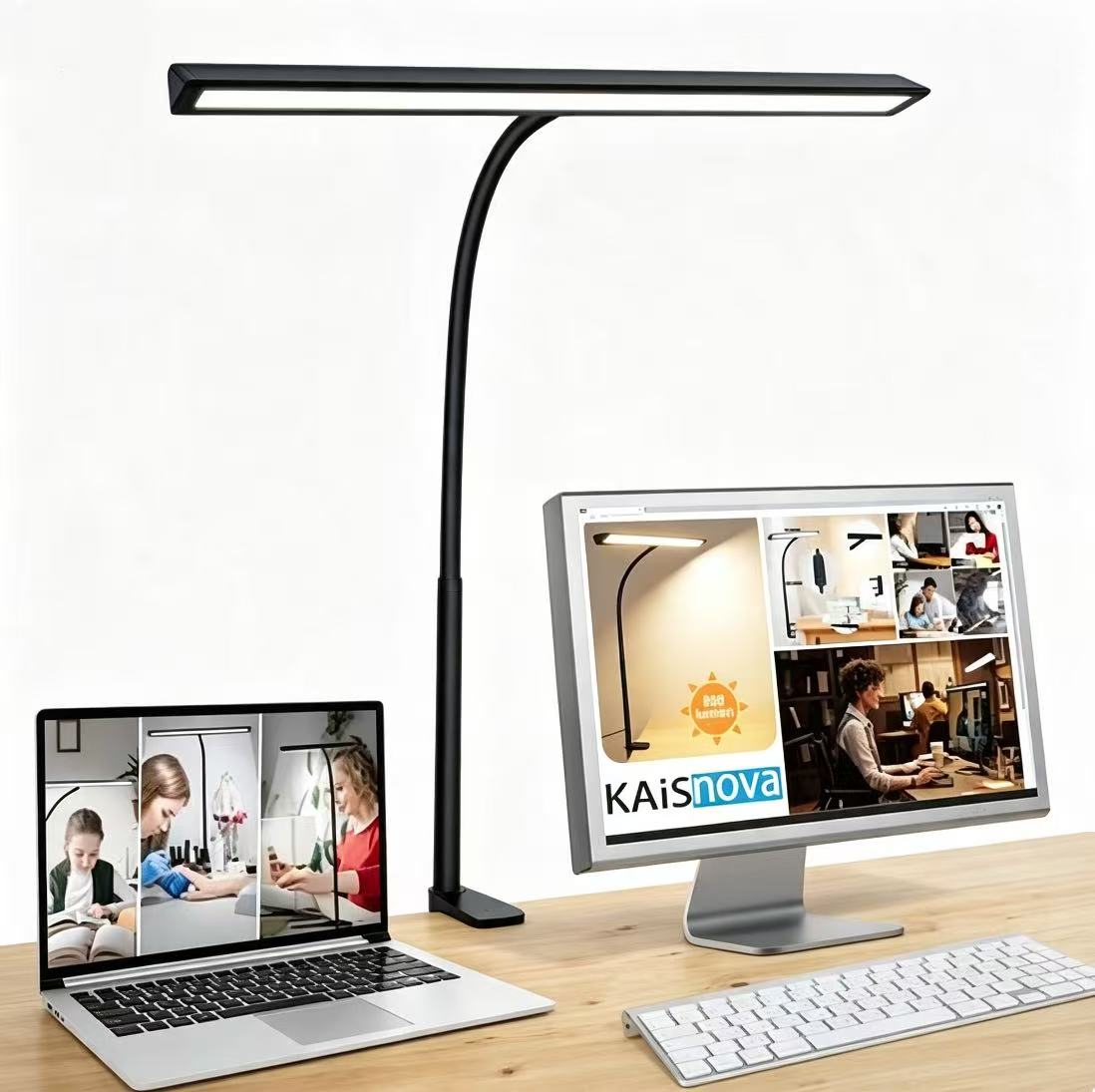 10-w-usb-led-klemmleuchte – 5 Helligkeitsstufen Und 5 Farbtemperaturen – 360° Flexibler Arm – Platzsparend
