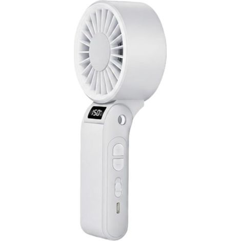 Tragbarer, Wiederaufladbarer Ventilator Mit 150 Turbostufen, Integriertem Led-display, Ideal Für Reisen, Make-up Und Camping.