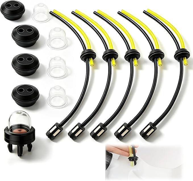 Kraftstoffschlauch-set Für Rasenmäher Und Freischneider, Flexibler Kraftstoffschlauch Mit Kraftstofffilter Und Primerpumpe, Kraftstoffschlauch Für 2- Und 4-takt-vergaser