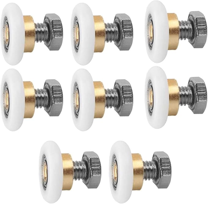 Schiebetürrolle, 8 Stück Duschrollen, Duschschienen, Duschtürrollen, Ersatzrolle Für Schiebetüren (23 Mm)