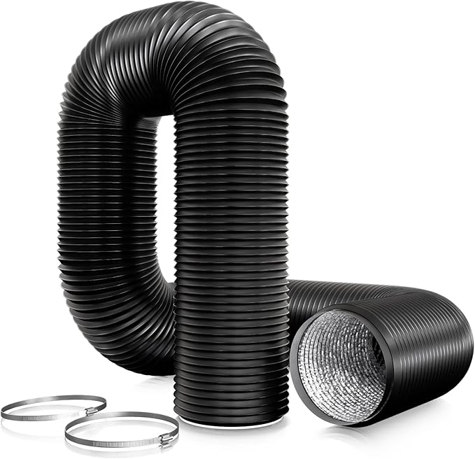 Aygrochy 75mm Pvc-lüftungsrohr Für Dunstabzugshaube, Abluftrohr Für Luftabzug, Rohrventilator (3 Meter Lang)