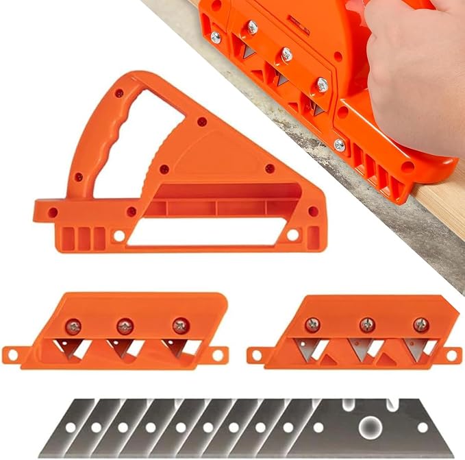 Winkelhobel Für Gipskartonplatten, Mit Kantenschneider Und 45° + 60° Klinge, Handgeführter Gipskartonhobel, Hobelwerkzeug Für Gipskartonplatten, Gips, Holzplatten Usw.
