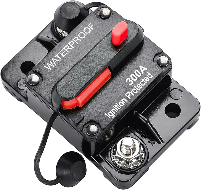 Gebildet Manueller Rückstell-leistungsschalter Wasserdichte Inline-sicherung Wechselrichter Für Marine-trollingmotoren, Boote, Atv, Manuelles Netzteil 12v-42v Dc (300a)