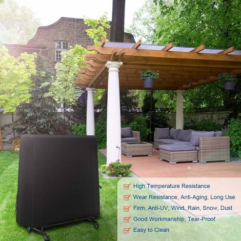 Tischtennisplattenabdeckung, Tischtennisplattenauflage Aus 420d Oxford-gewebe, Uv-beständig Und Stoßfest, Für Den Innen- Und Außenbereich, 185 X 70 X 165 Cm