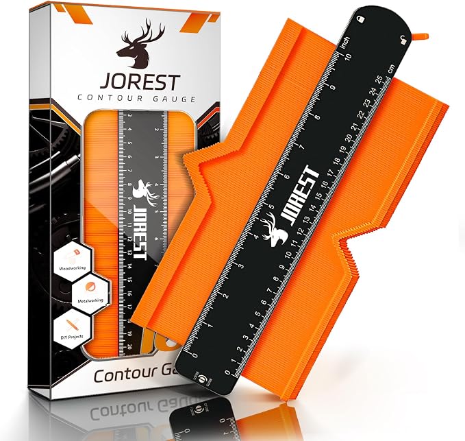 Jorest 25 Cm Konturenlehre, Geschenk Für Heimwerker, Profilkopierer, Fliesenschneideschablone, Kopierwerkzeug, Konturenlehre, Formreproduzierer, Parkettverlegung, Heimwerkerbedarf
