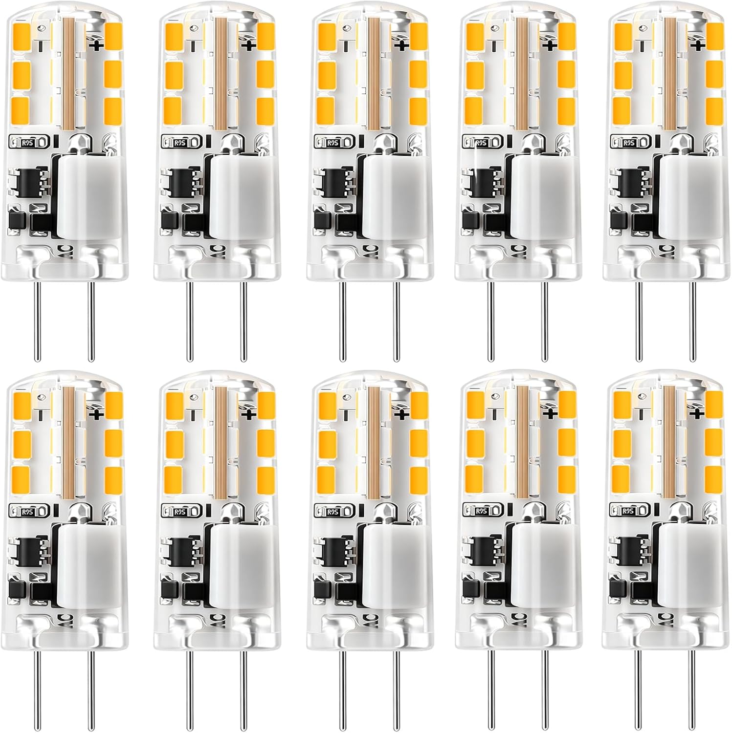 10er-pack G4-led-lampen, 12 V (ac/dc), 2 W – Warmweiß 2700 K, Nicht Dimmbar