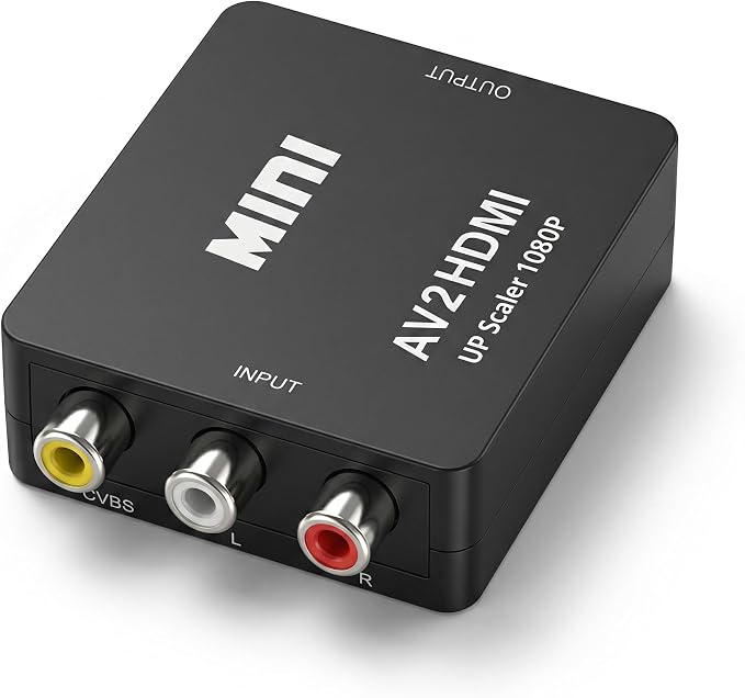 Rca-zu-hdmi-konverter, Mini-1080p-av-zu-hdmi-adapter, Composite-video/audio Zu Hdmi, Plug & Play Mit Usb-stromkabel, Pal/ntsc/secam Für Ps1, Ps2, Wii, N64, Vhs, Videorecorder Und Dvd-player