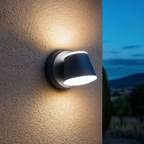 8-w-led-wandleuchte, Schutzart Ip54 – Neutralweißes Licht (4000 K) – Anthrazitgrau – 960 Lm – Für Den Innen- Und Außenbereich