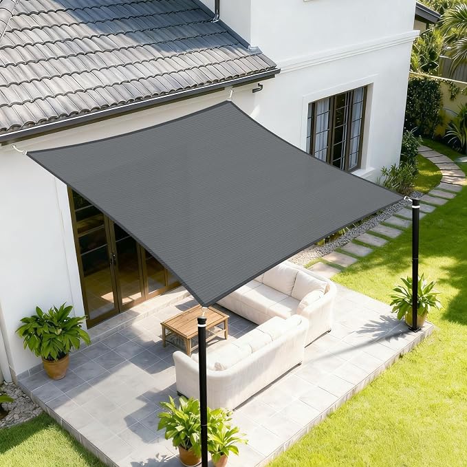 Sunnylaxx 3x5m Rechteckiges Sonnensegel, Oxford 420d Schattierungsgewebe, Wasserdicht Und Uv-beständig, Für Den Außenbereich, Garten, Terrasse – Anthrazit