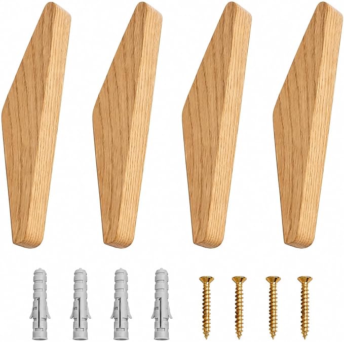 Generische Wandgarderobe Aus Holz, Wandhuthalter, Kleiderbügel, Hutablage – Handtuchhaken, Für Küche Und Schlafzimmer, 4er-set