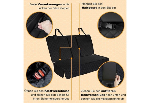LuxusKollektion Tier-Autoschondecke Hundedecke Rücksitz Wasserdicht Rutsch Kratzfeste Auto Rückbank Schutz