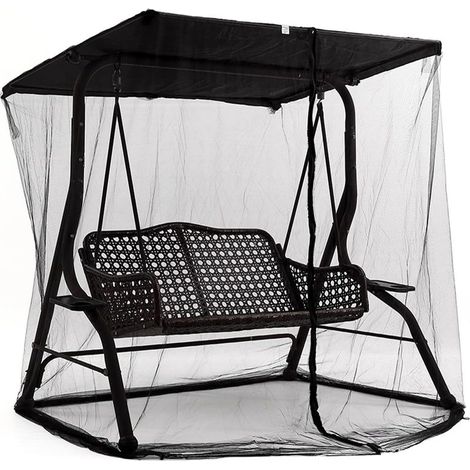 Moskitonetz Mit Reißverschluss Für Den Außenbereich, Geeignet Für 2-sitzer-sonnenschirme, Veranden, Schaukeln, Gärten, Balkone, Reisen, Camping Und Schaukelstühle – Maße: 125 × 155 × 205 Cm