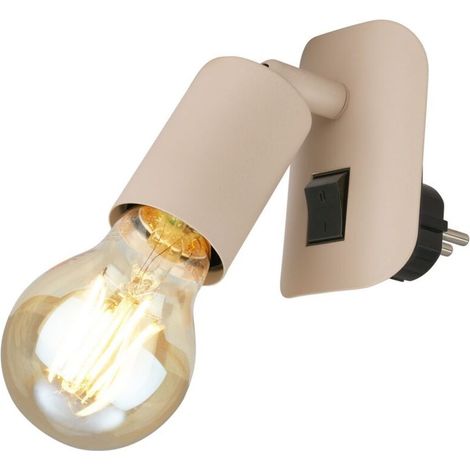 Verstellbare Wandleuchte Für Den Innenbereich Mit Integriertem Schalter, E27-fassung, Für Schlafzimmer Oder Küche, Maße: 9,5 X 6,7 X 7,8 Cm, Beige