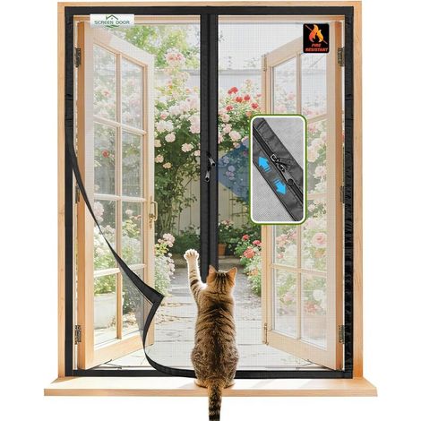 Fenster-moskitonetz 130 X 120 Cm, Einfache Montage Ohne Bohren, Feuerhemmendes Und Reißfestes Fiberglasgewebe, Mit Praktischem Reißverschluss Zum Schnellen Öffnen/schließen.