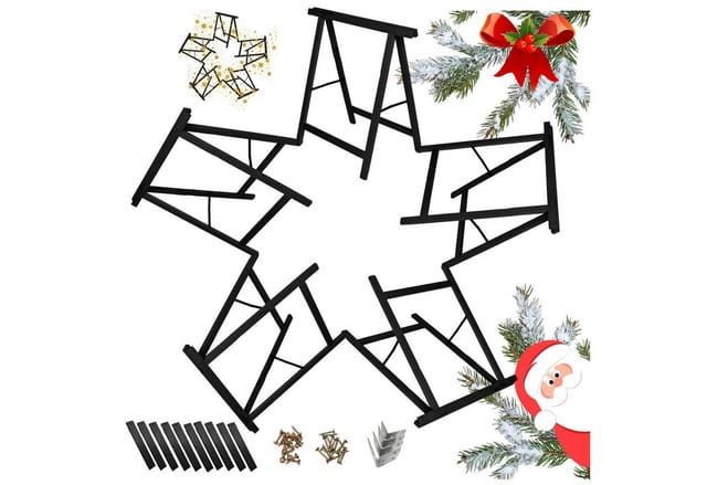 Modo24 Sägebock Holzbock, Klappbock Arbeitsbock, 5er-Set inklusive Montageteile, (Weihnachtsstern SET, 5-St), DIY Stern, Tapezierbock Montagebock Unterstellbock, 180x180x73 cm