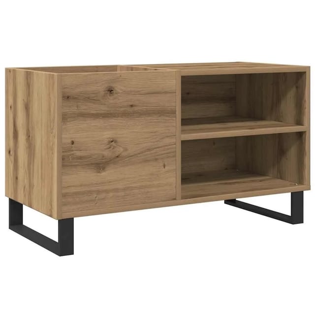 vidaXL Media-Regal Plattenschrank Artisan-Eiche 84,5x38x48 cm Holzwerkstoff, 1-tlg.