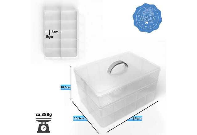 BigDean Organizer Sortierbox für Kleinteile aus hochwertigem Kunststoff mit 21 Fächern (Set, 1 St., Kleinteilebox), Kleinteilemagazin - Deko, Figuren, Spielzeug, Sammelkram etc