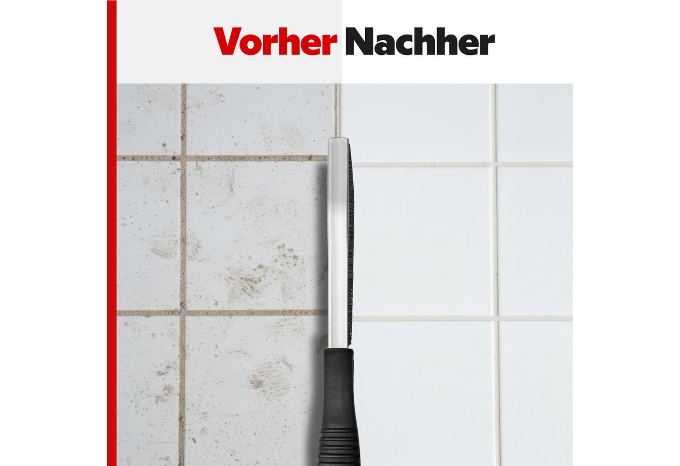 Onbest Fugenbürste Reinigungsbürsten 3er Set mit stabilen rutschfesten Handgriff mit Öse, Fliesen, (3-tlg), Hartborsten, Eckreinigungsbürste, Spaltreinigungsbürste, Fugenreiniger