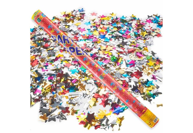 Goods+Gadgets Konfetti GOODS+GADGETS Konfetti Kanone Blaster 100 cm – Party Popper XXL, Konfetti-Shooter Party Popper
