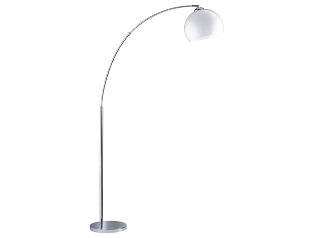 Reality Leuchten LED Bogenlampe, Dimmfunktion, LED wechselbar, Warmweiß, Bauhaus Bogen-stehlampe Esstisch große Ausladung ge-bogen, Höhe 180cm