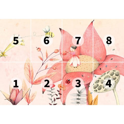 K&L Wall Art Fototapete Große Fototapete Baby Kinderzimmer Märchen Papiertapete Däumelinchen, Wohnzimmer Wandbild modern