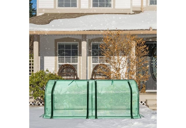 Woltu Gewächshaus, PE halbtransparent 130 g/m² 130x60x50 cm Grün