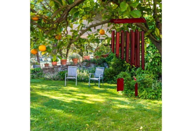 relaxdays Windspiel Bambus 12 Röhrche