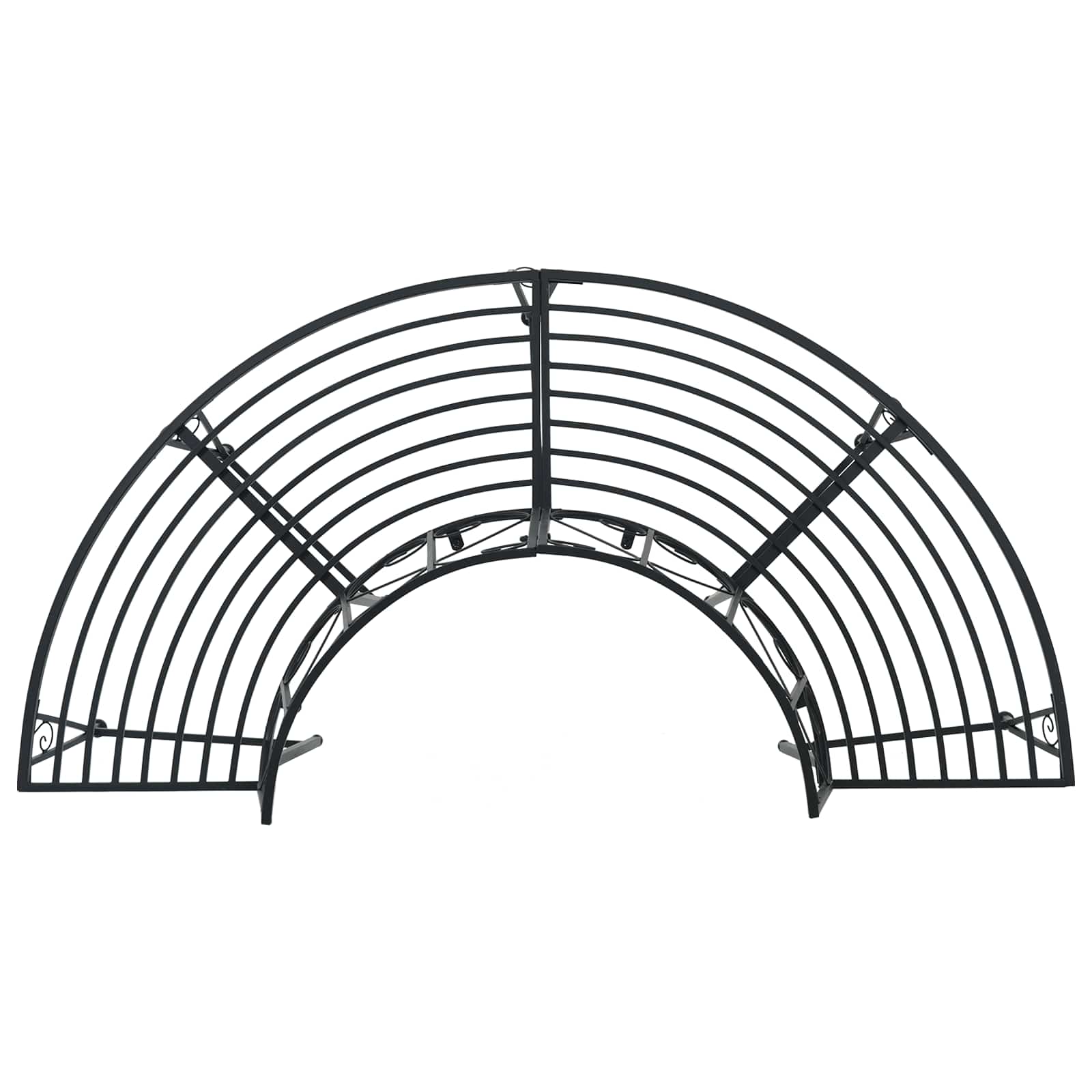 Maison Exclusive - Baumbank 4 -sitzer 160 X 80 X 89 Cm Steel Schw