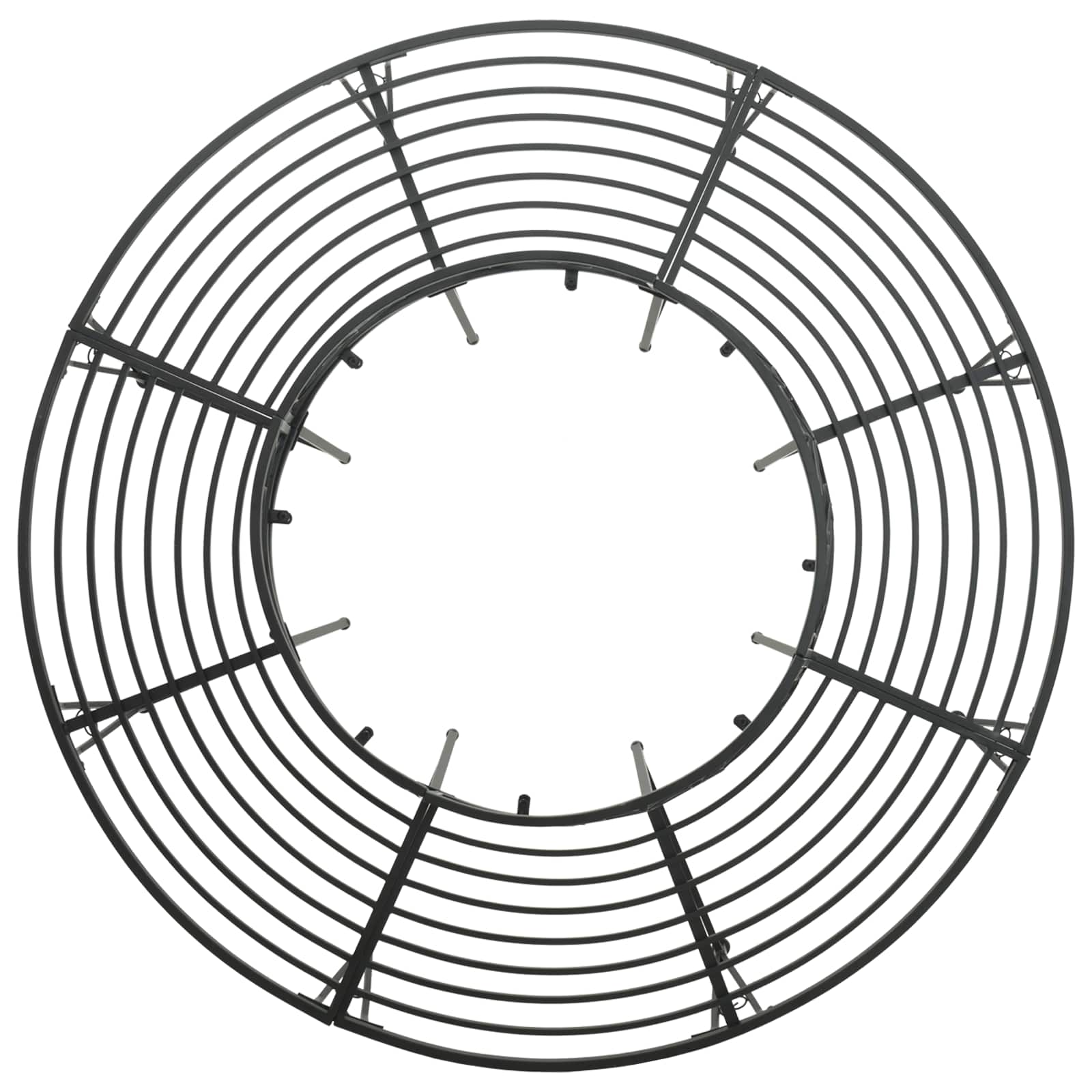 Maison Exclusive - Baumbank 8 -sitzer Ø 160 X 89 Cm Steel Schwarz