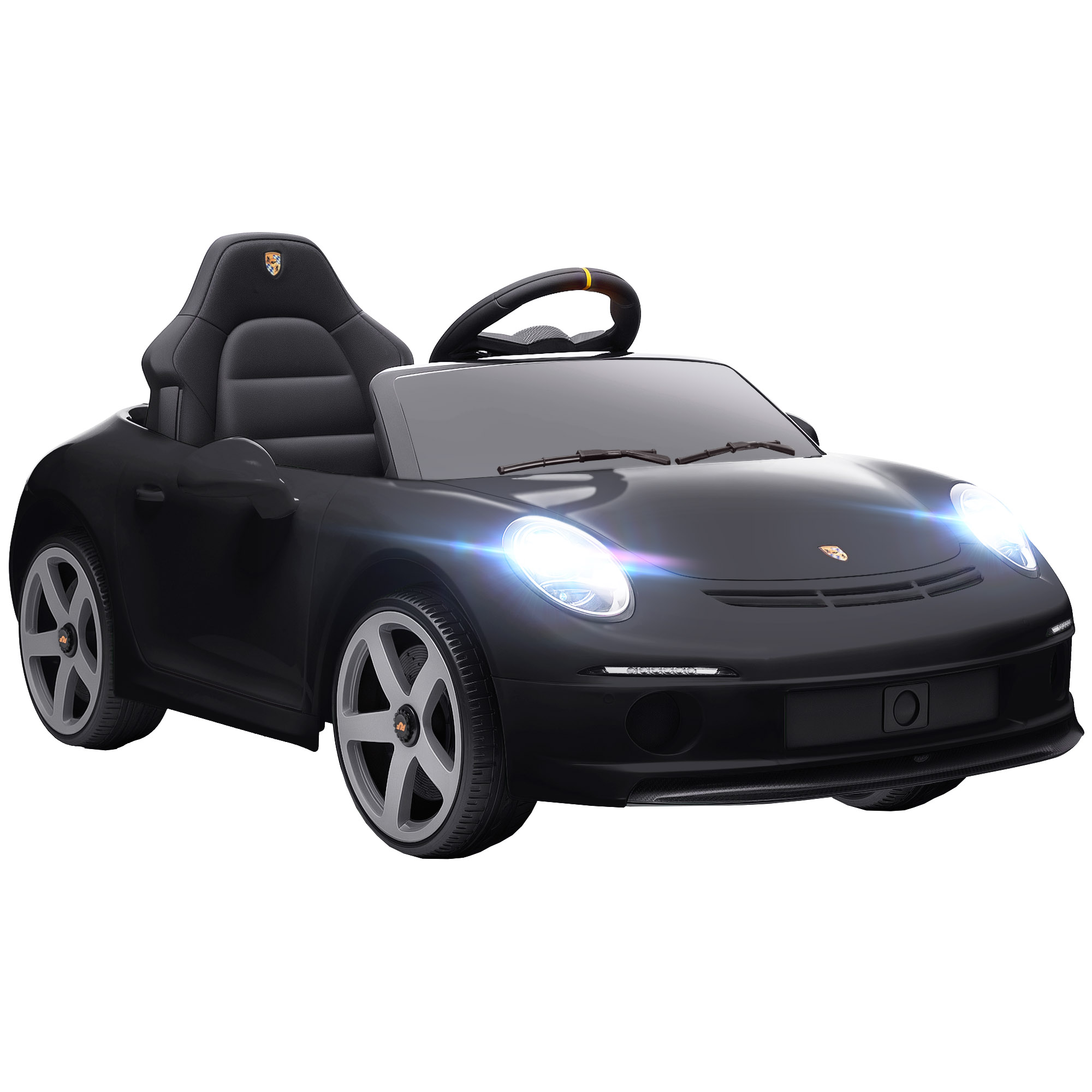 Kinder Elektroauto Lizenziertes Ruf Gt Sportauto Kunststoff, Metall Homaire L108 X B65.5 X H47 Cm - Schwarz