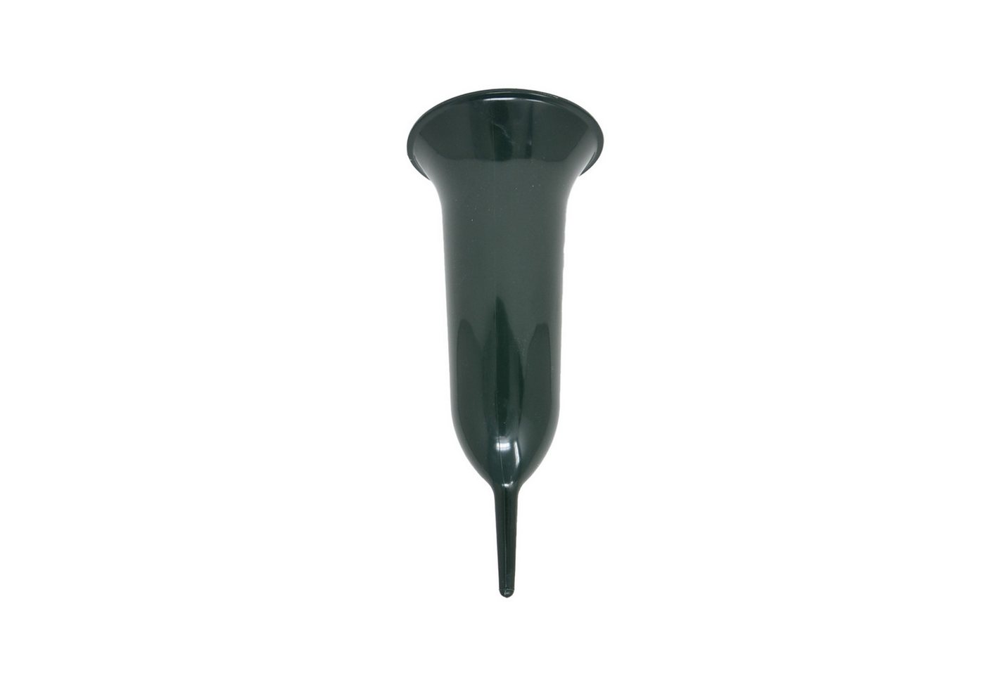 Wibo Bodenvase Grabvase Tulpe 26 cm rund dunkelgrün rund wetterfest (1 St), wetterfest, frostfest Bild 2