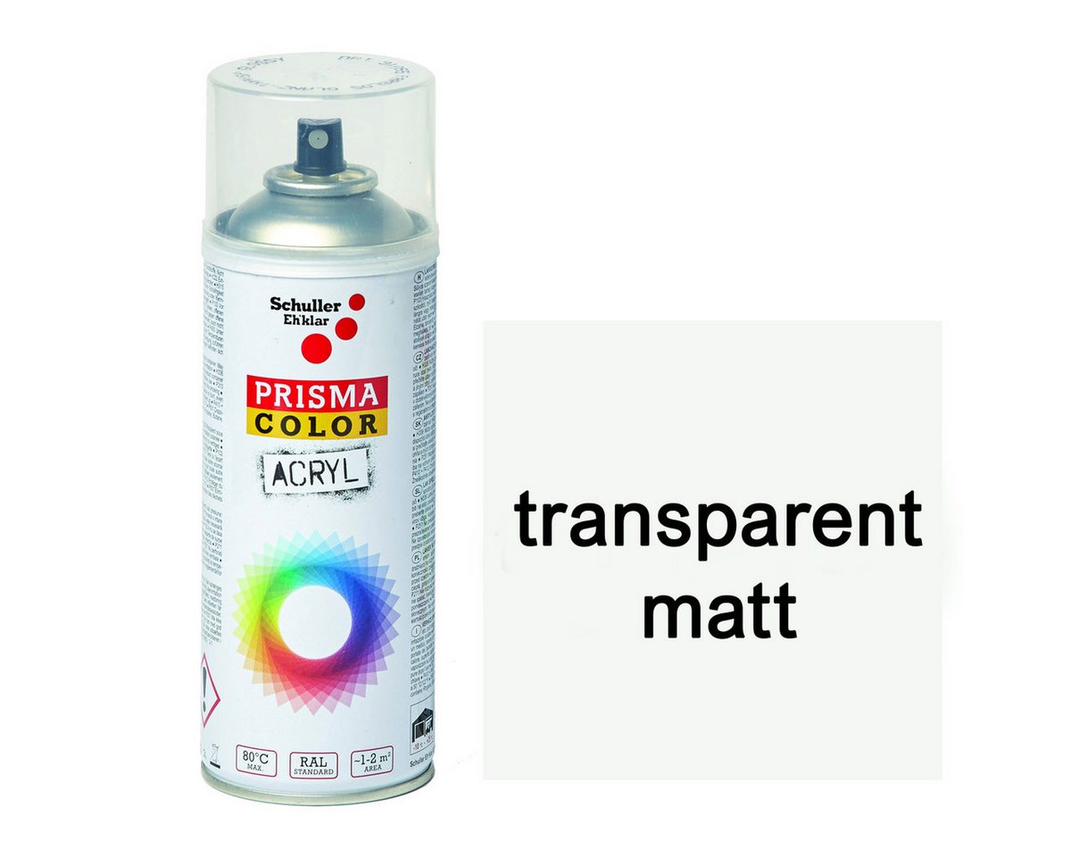 DD Composite Harzfarbe PRISMA COLOR Lackspray 400ml transparent matt, schnelltrocknender Acryllack