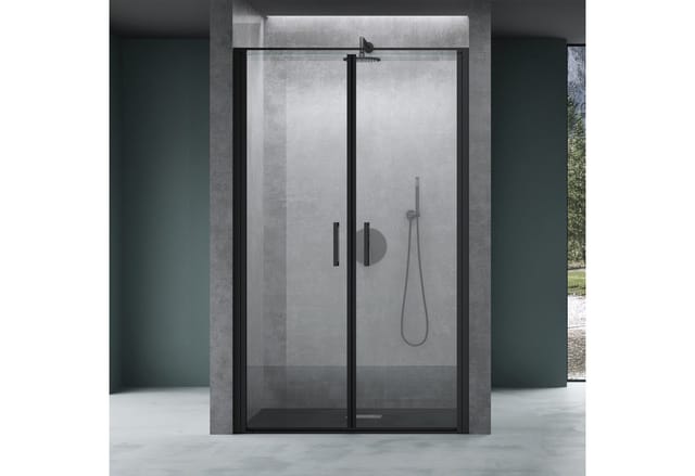 Mai & Mai Dusch-Drehtür Nischentür Duschtür Duschabtrennung 8mm ESG mit NANO T66, 90x195 cm
