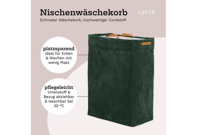 Lycce Wäschekorb Lycce Wäschekorb Cord – faltbar, waschbar & perfekt für Nischen