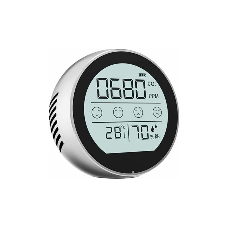 Co2 Compteur De Dioxyde De Carbone Humidité Température Outil De Détection Polyvalent Bureau À Domicile Intelligent Intérieur Extérieur Haute Précisions Moniteur De Qualité De L'Air