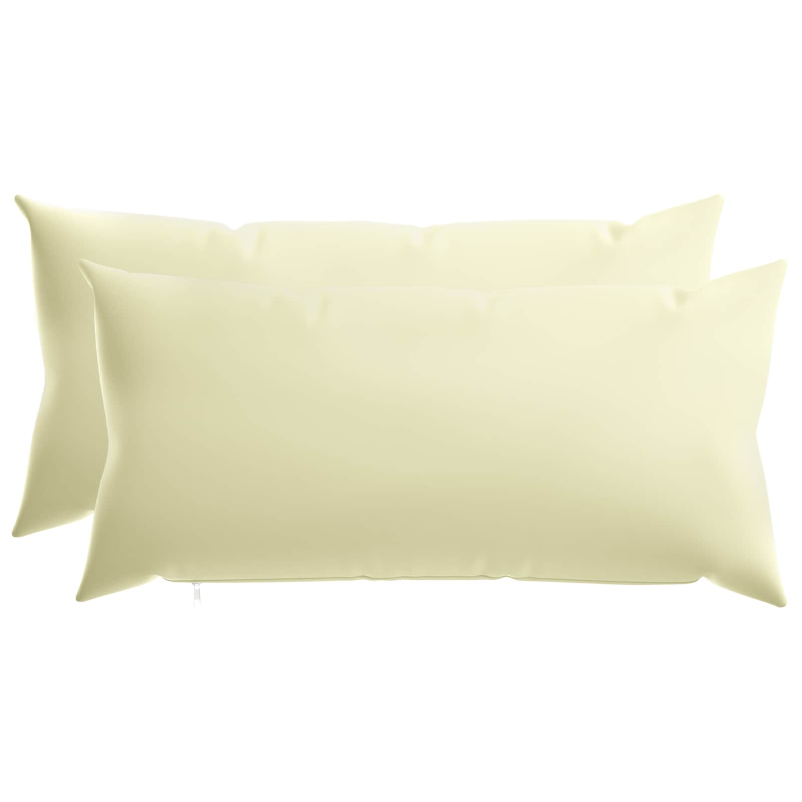 Kissen Mit Kissen Heerlen 2 Stk. Creme Polyester Vidaxl