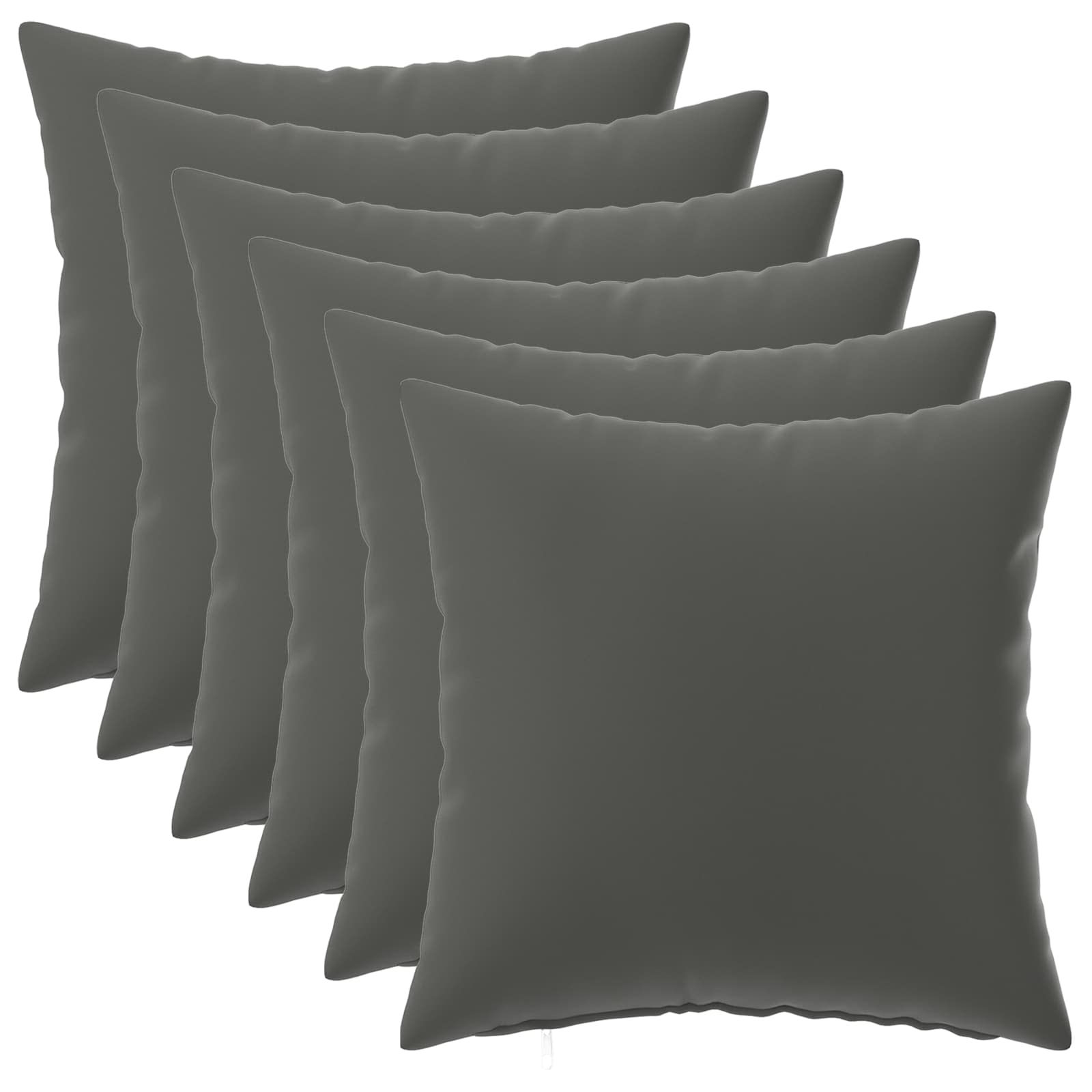 Kissen Mit Kissen Heerlen 6 Stk. Anthrazit Polyester Vidaxl