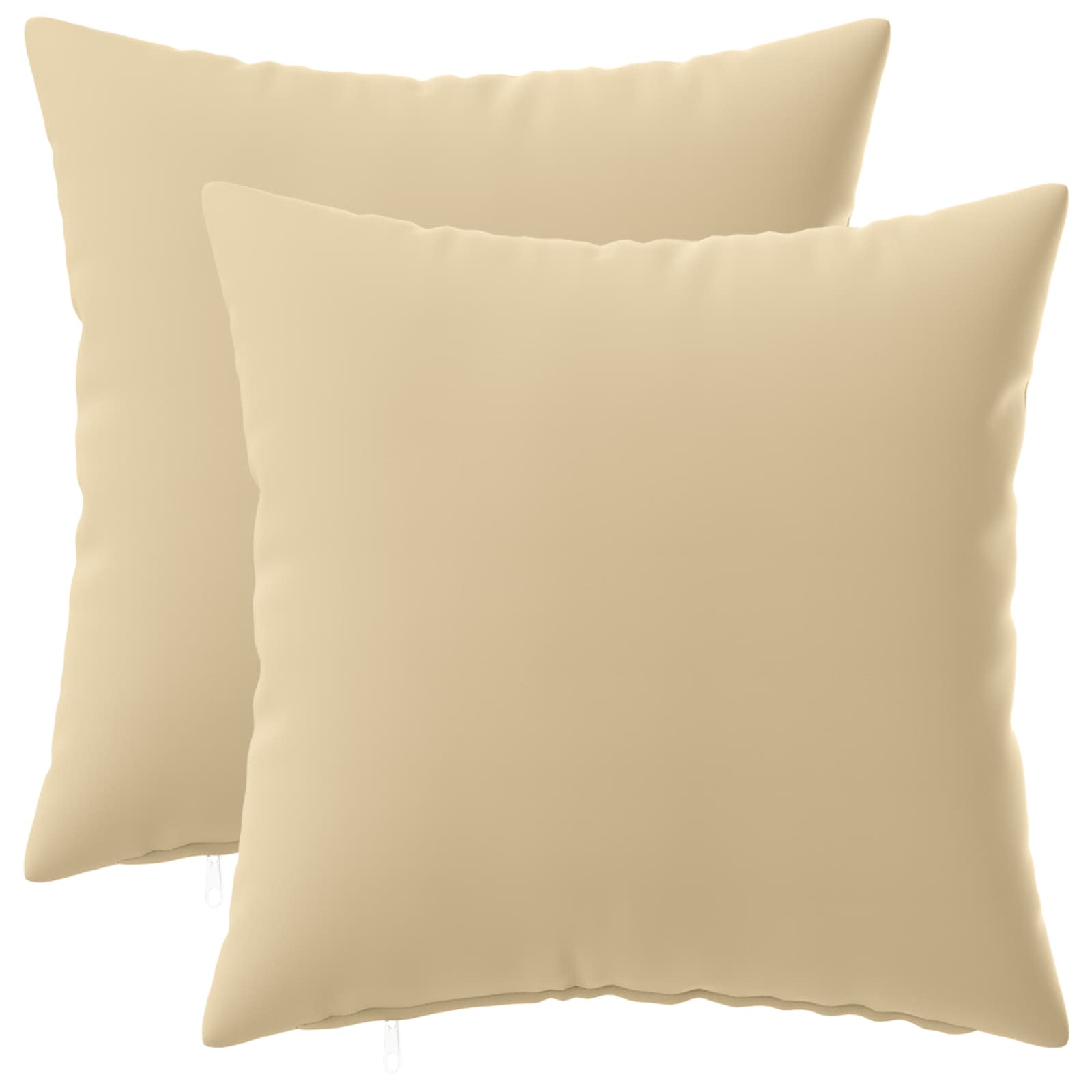 Kissen Mit Kissen Heerlen 2 Stk. Beige Polyester Vidaxl