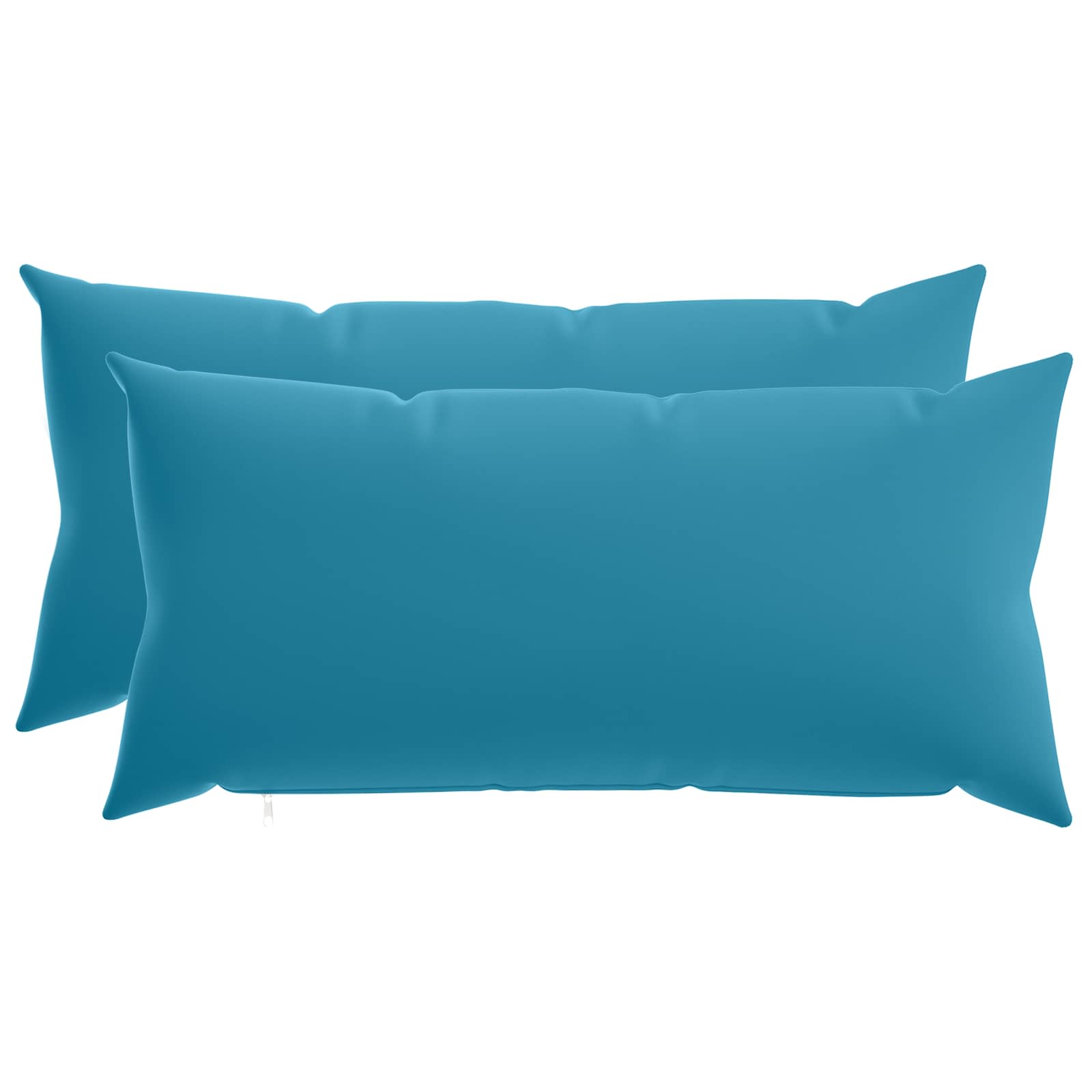 Kissen Mit Kissen Heerlen 2 Stk. Himmelblau Polyester Vidaxl