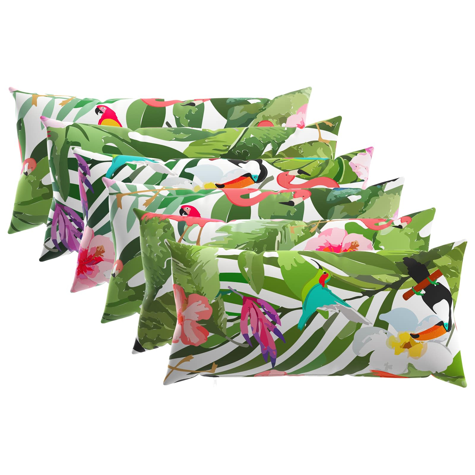 Kissen Mit Kissen Heerlen 6 Stk. Mehrfarbig Polyester Vidaxl