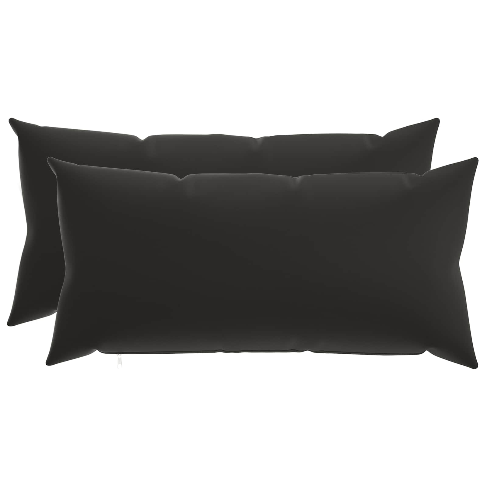 Kissen Mit Kissen Heerlen 2 Stk. Schwarz Polyester Vidaxl