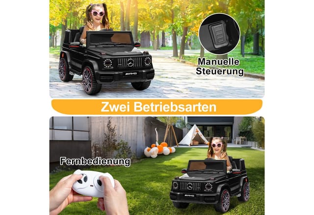 LALAHO Elektro-Kinderauto Kinder Elektroauto AMG G63 Elektrofahrzeuge Geländewagen Fernsteuerung, 12V/7AH 2.4GHZ Enthalten sind Akku, Ladegerät und Fernbedienung