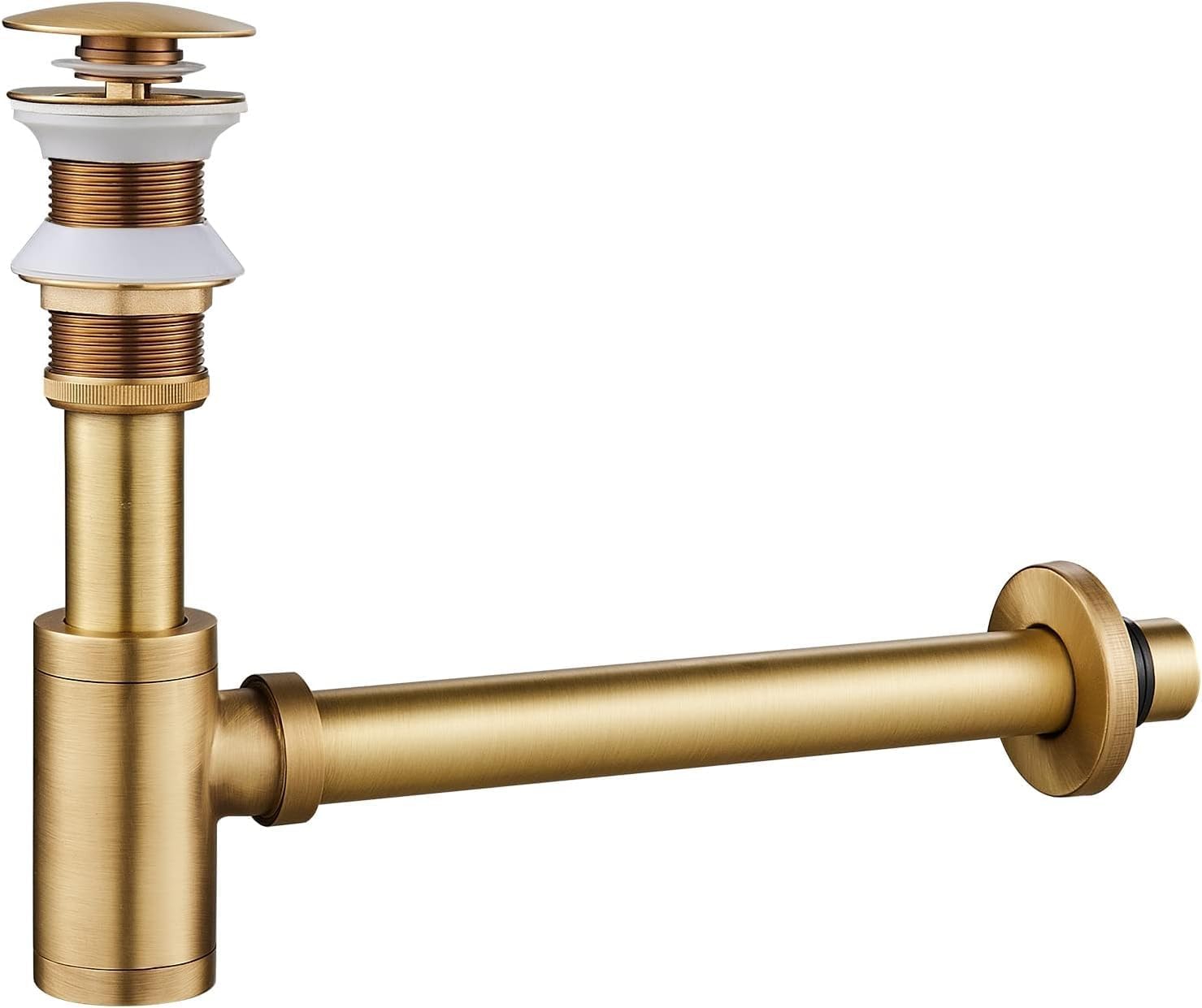 Siphon Mit Ablauf Ohne Überlauf, Universelles Design, Geruchsdichter Siphon Aus Messing Für Waschbecken, Pop-up-siphon, Abflussstopfen-siphon, Antikmessing