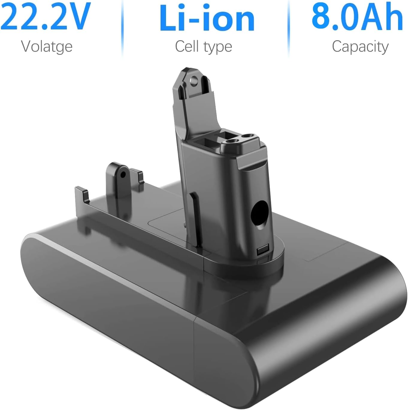 Powtree [typ B] Verbesserter 8000-mah-akku (22,2 V), Kompatibel Mit Dyson Dc35-akkus Und Den Handstaubsaugern Animal Dc31, Dc34, Dc35, Dc44 Und Dc56 (nicht Kompatibel Mit Typ A). (917083-01 203389-03)