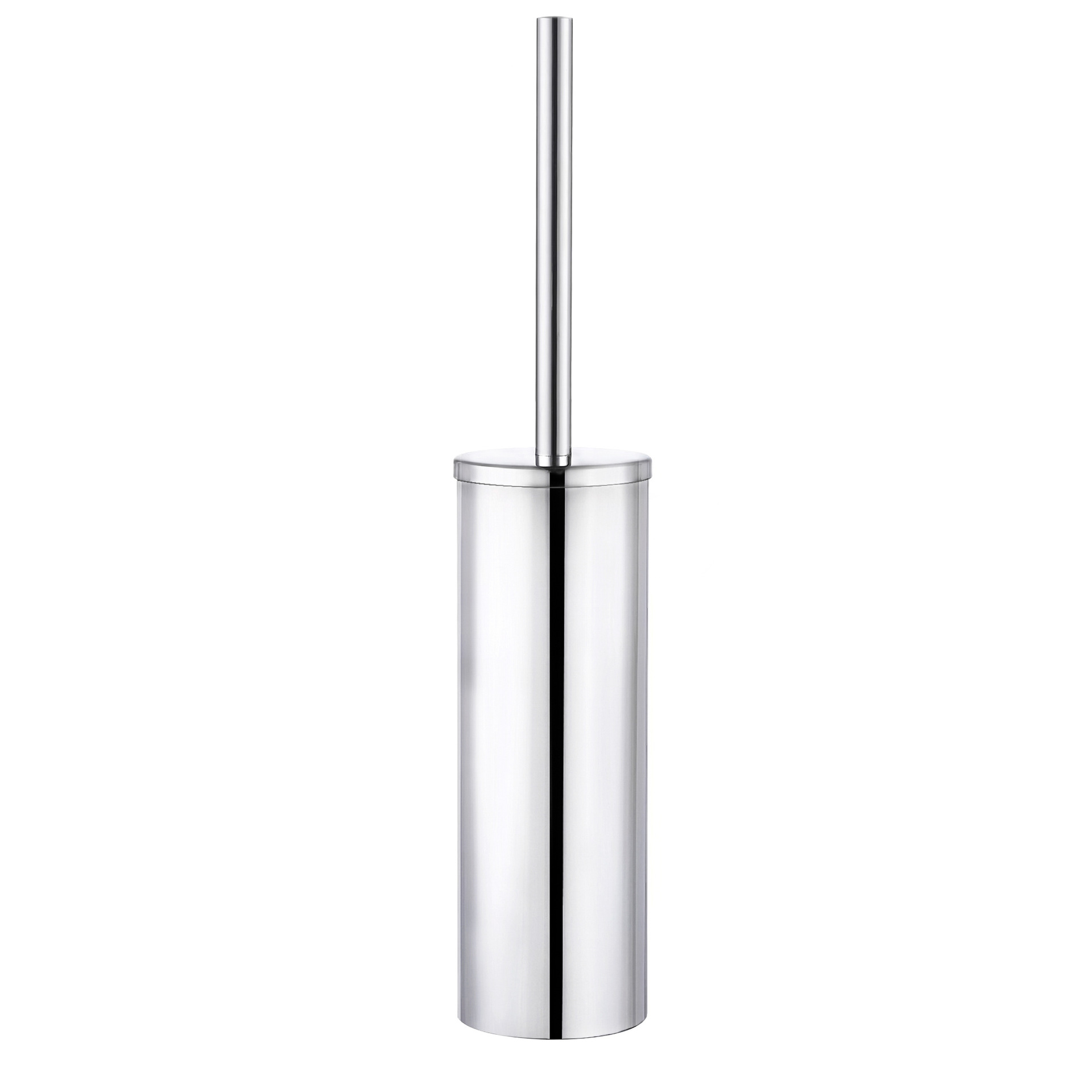 Wc-bürste Aus Edelstahl 304, Länglicher Eimer, Runde Stand-wc-bürste Mit Halterung Für Badezimmerdekoration, Gebürstetes Nickel