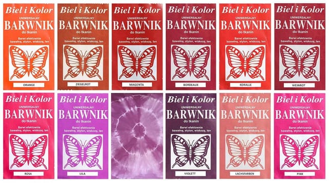 maDDma Textilfarbe 10g Batikfarbe Textilfarbe Stofffarbe färben, 30 Nuancen