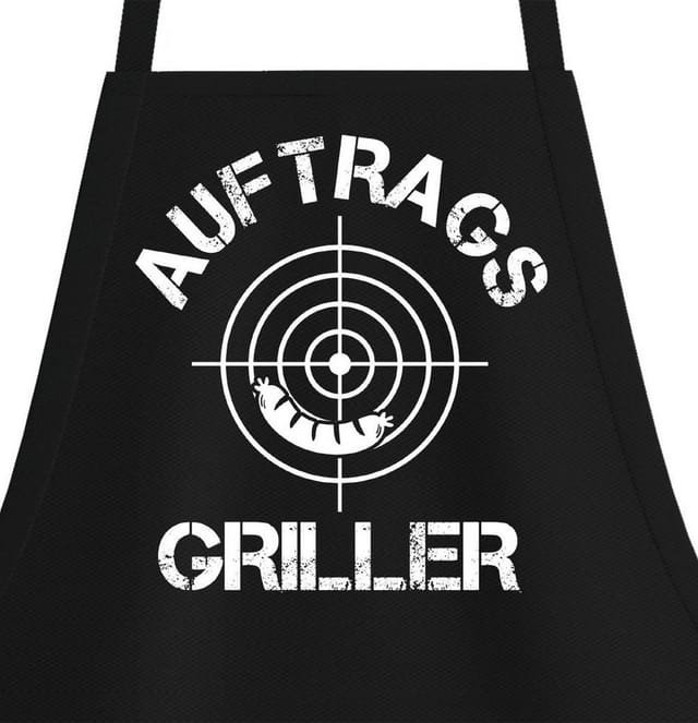 Youth Designz Grillschürze Auftrags-Griller Schürze Kochschürze für Männer, mit lustigem Spruch & Logo Aufdruck