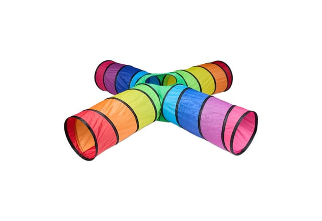relaxdays Spieltunnel Bunter Spieltunnel mit 4 Röhren (1-St)