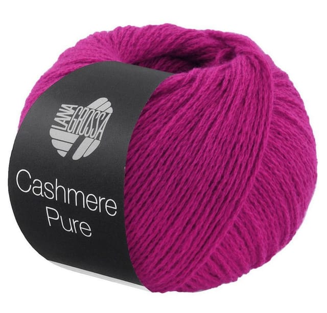 LANA GROSSA Cashmere Pure 0020 weinrot Häkelwolle, 115 m