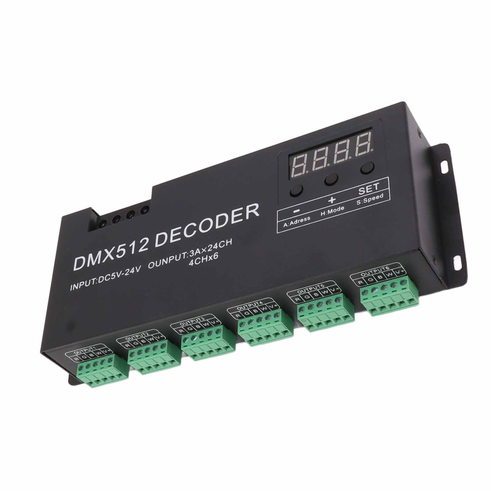 24-kanal-dmx-decoder Mit Rgbw-dmx512-digitalanzeige, Led-dimmer-controller Für Bühnenleuchten (dc 5–24 V)